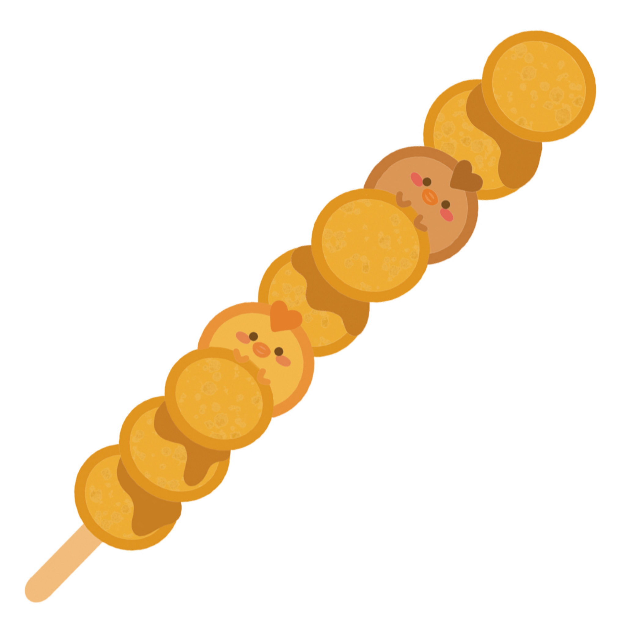 Long Fishball Sticker