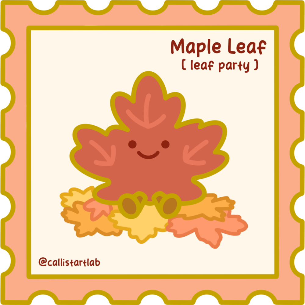 Maple Leaf Gold Vinyl Sticker