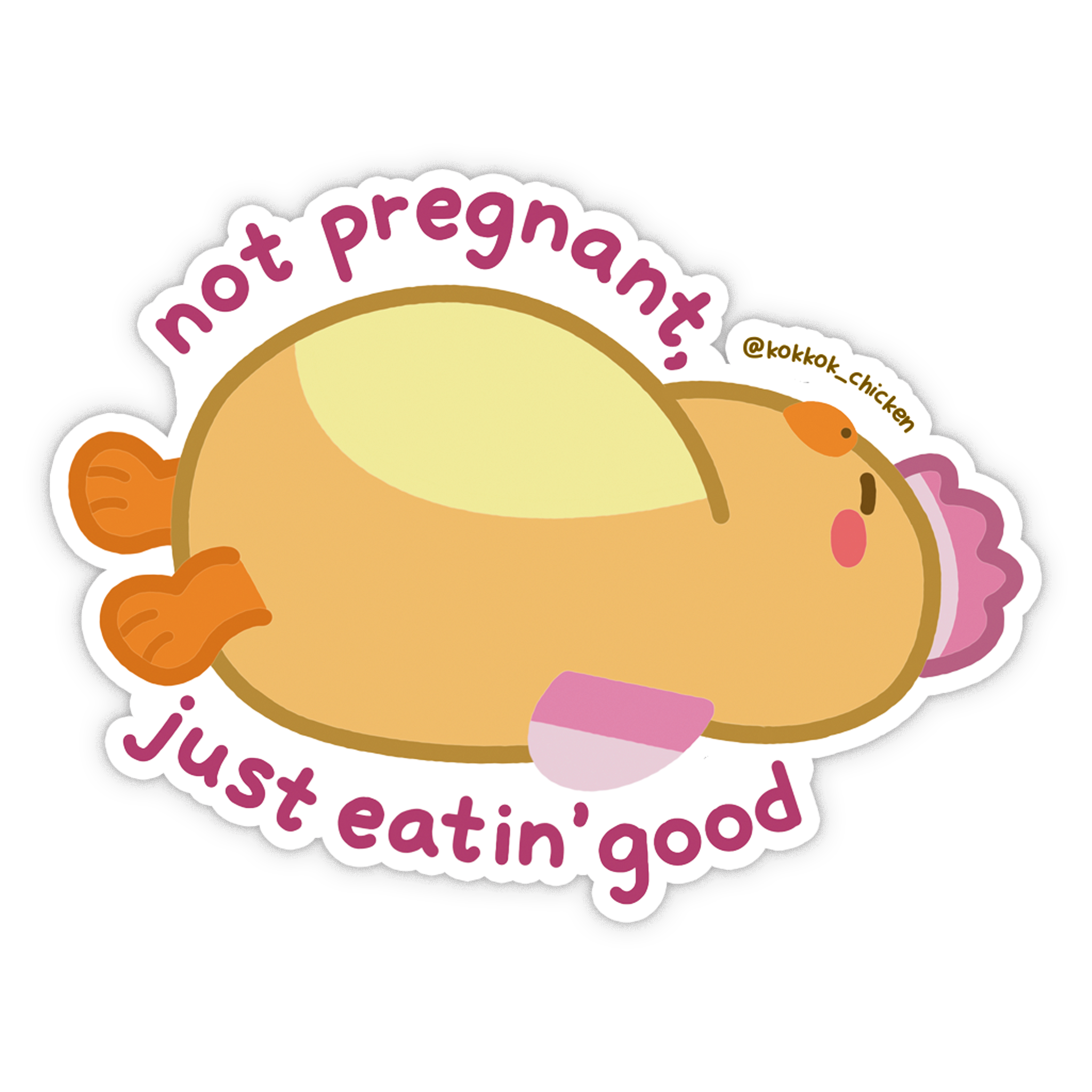 Not Pregnant... Vinyl Sticker