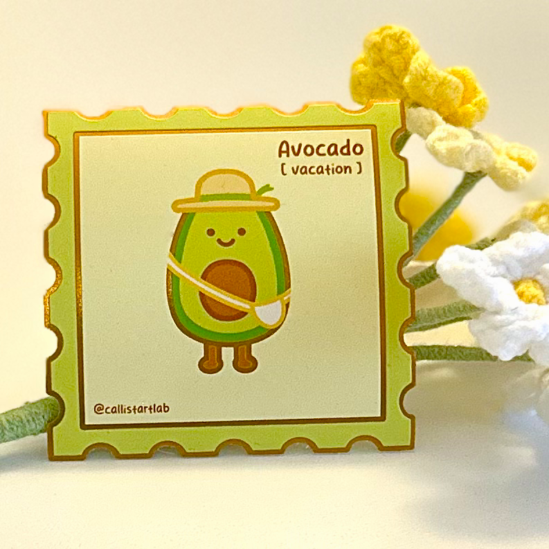 Avocado Gold Vinyl Sticker