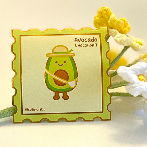 Avocado Gold Vinyl Sticker