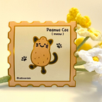 Peanut Cat Gold Vinyl Sticker