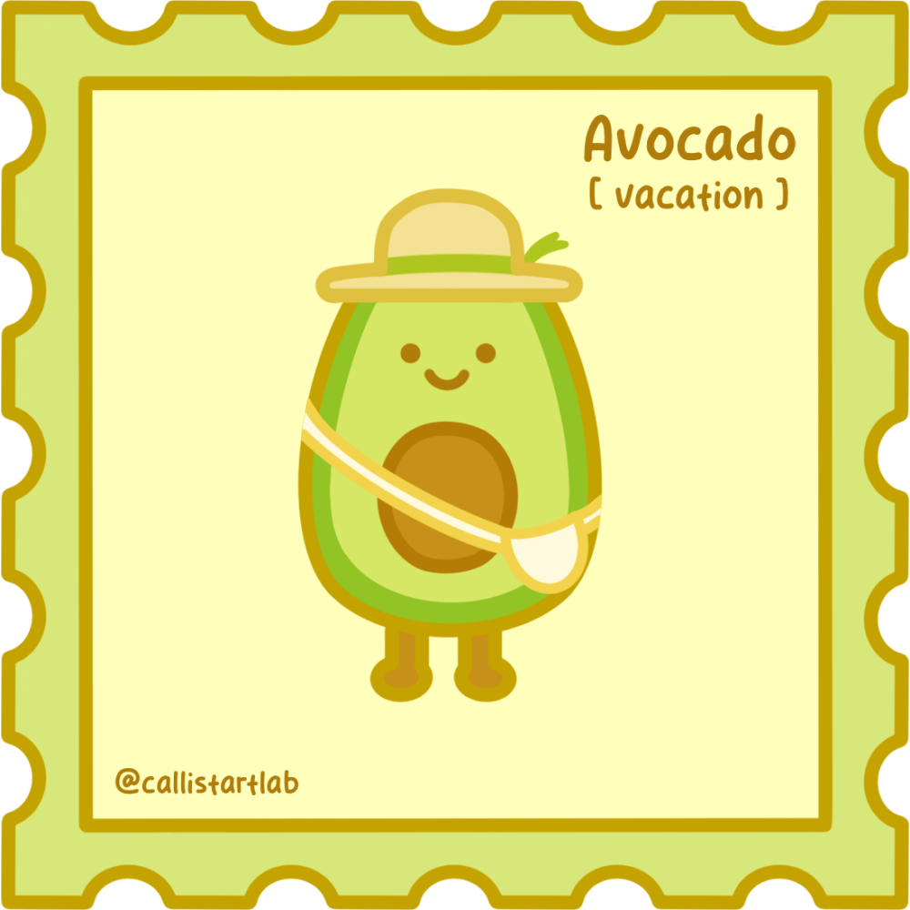 Avocado Gold Vinyl Sticker
