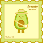 Avocado Gold Vinyl Sticker