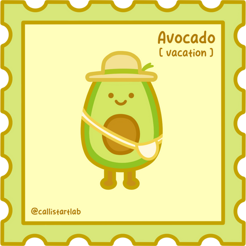 Avocado Gold Vinyl Sticker