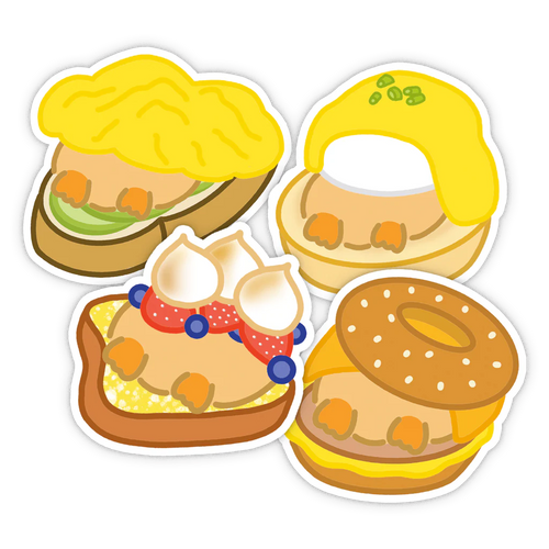 Breakfast Time Vinyl Sticker