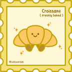 Croissant Gold Vinyl Sticker