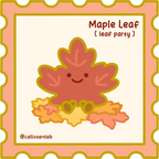Maple Leaf Gold Vinyl Sticker