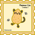 Peanut Cat Gold Vinyl Sticker